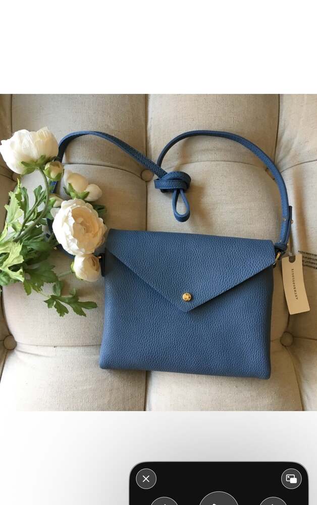 Abbie Envelope Crossbody Purse Bag Anthropologie Dusty Blue